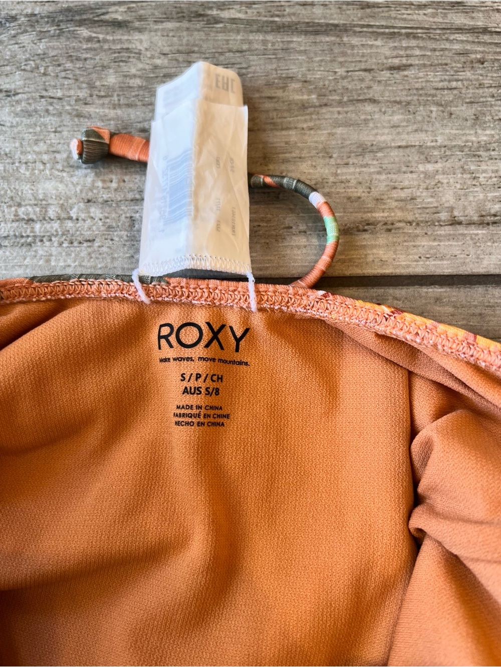 Roxy Women's Love the Muse Ribbed One-Piece Swimsuit Small, Orange Coral - Picture 10 of 13